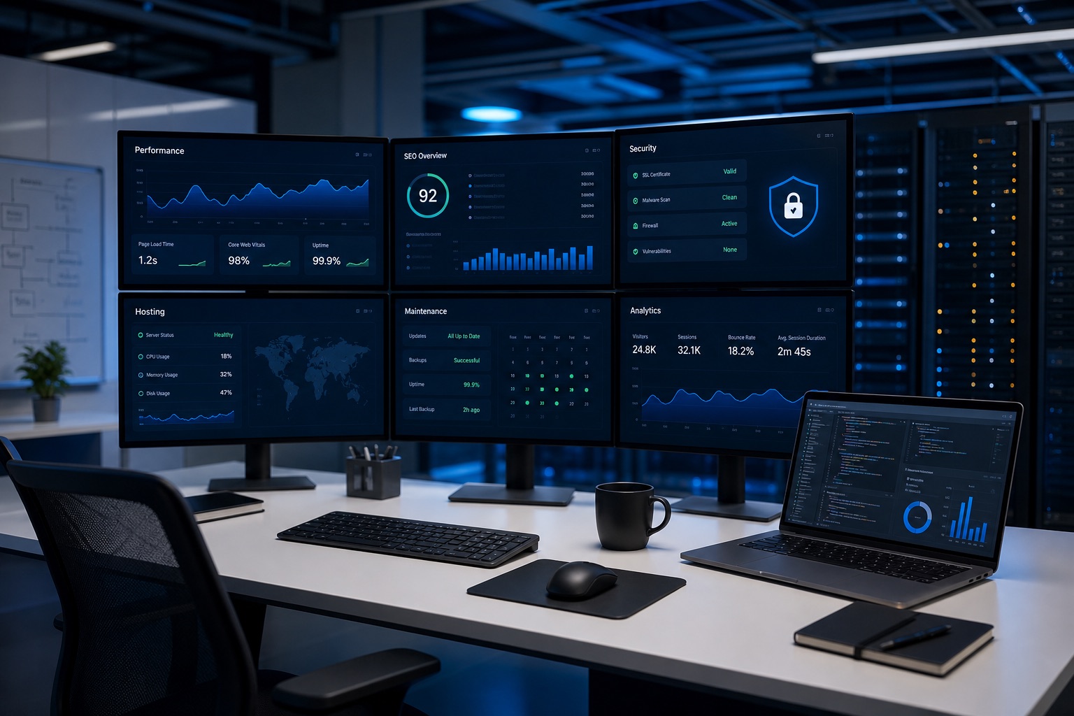 Performance dashboards for ecommerce website